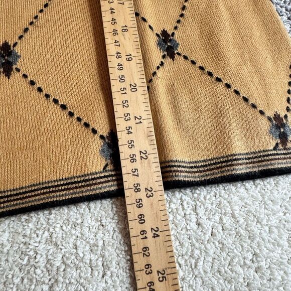 Vintage Sag Habor Sweater Womens Sz Petite Medium Knit Diamond Pattern Academia - Picture 7 of 9